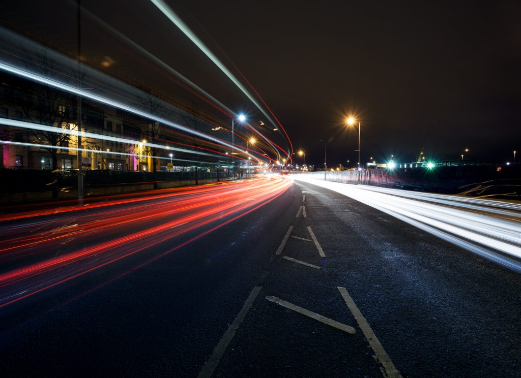 Light trails, the Gorbals.
